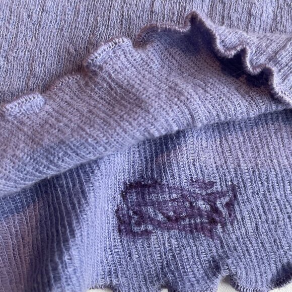 VTG Blue Fish Crinkle Tencel Shirt Women's 2X Lavender Artsy Sustainable NWT - Picture 5 of 12